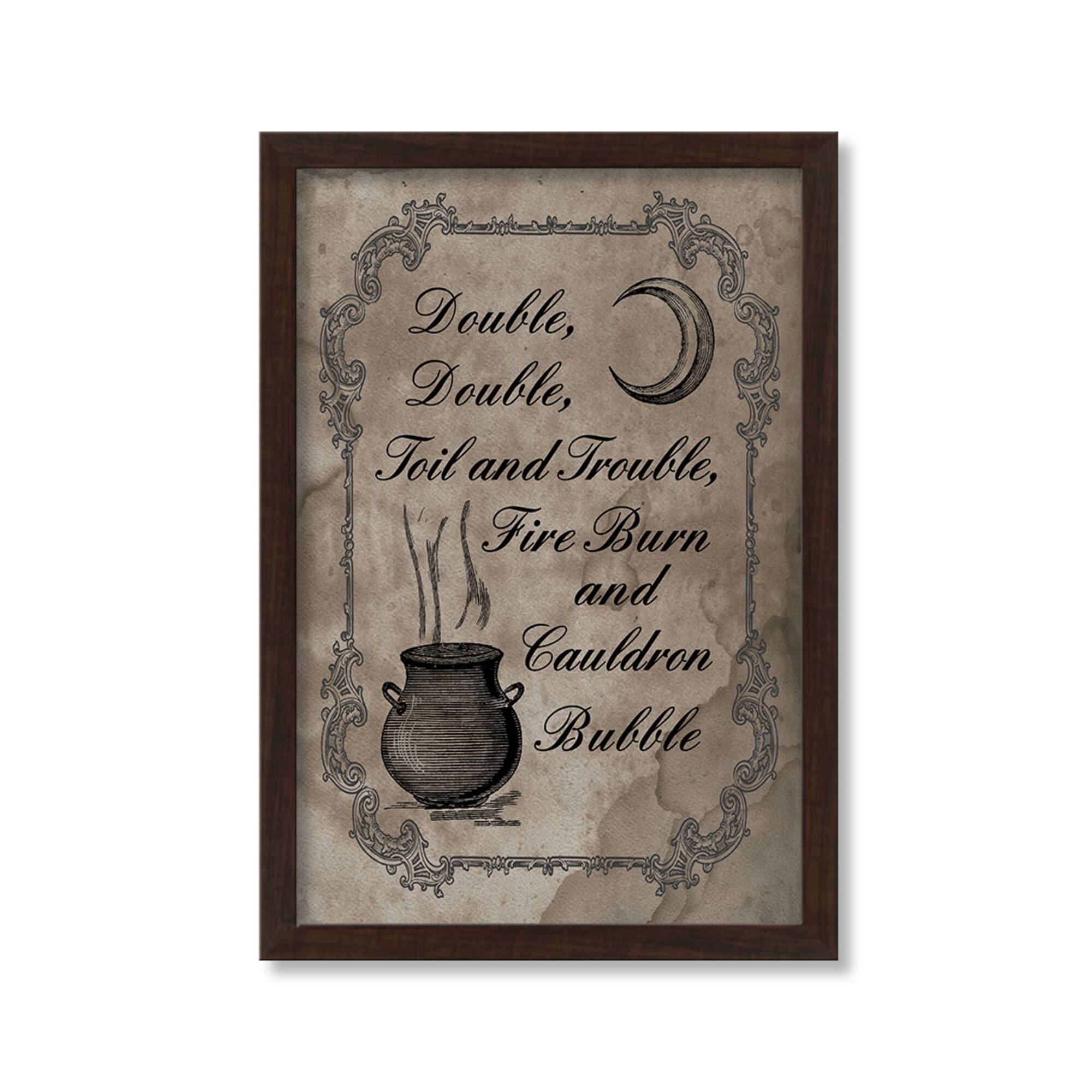 Double Double Trouble 2 20" x 30" Walnut Framed Print Under Plexiglass